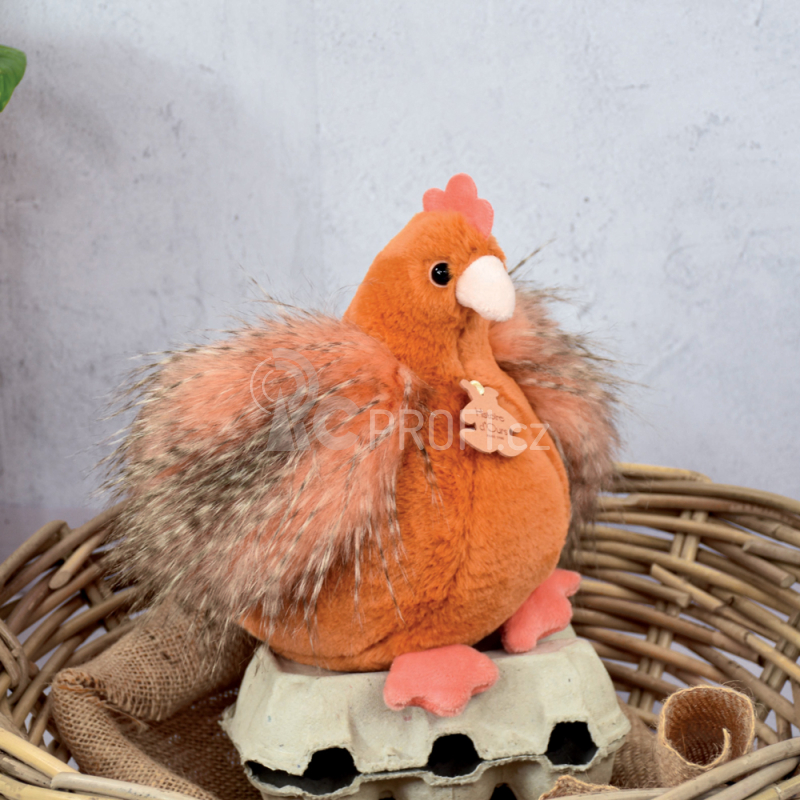 Doudou Histoire d´Ours Plyšová slepička zrzavá 20 cm