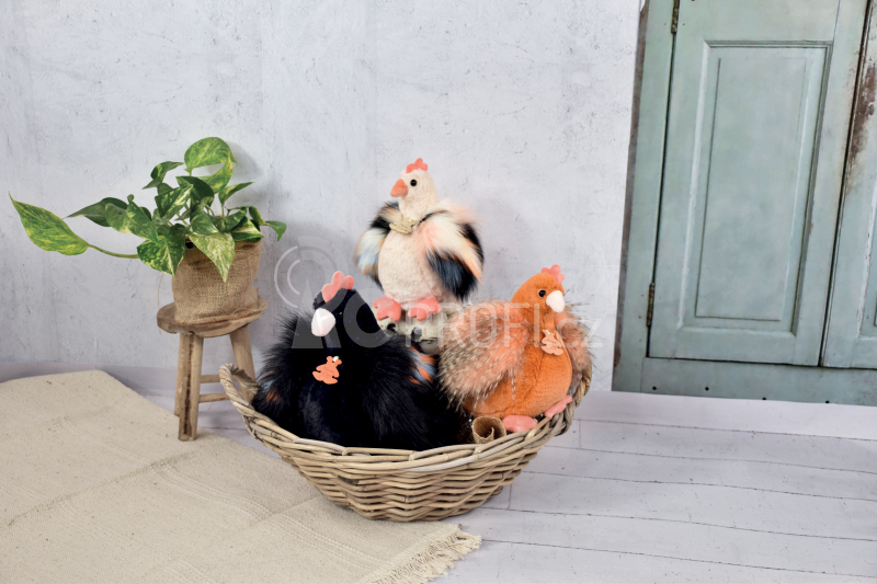 Doudou Histoire d´Ours Plyšová slepička zrzavá 20 cm