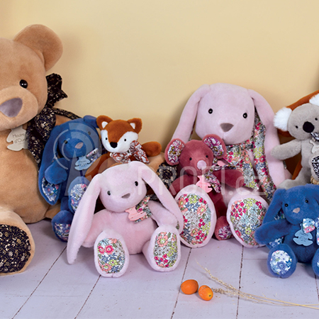 Doudou Histoire d´Ours Plyšový kamarád růžový králíček 40 cm