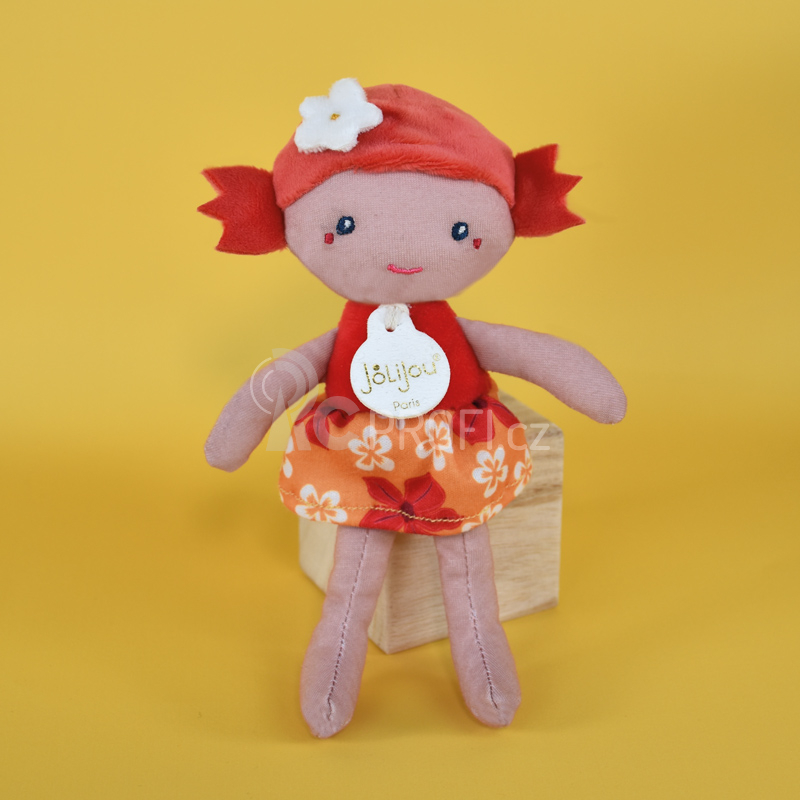 Doudou Julijou Panenka Lola 16 cm červená