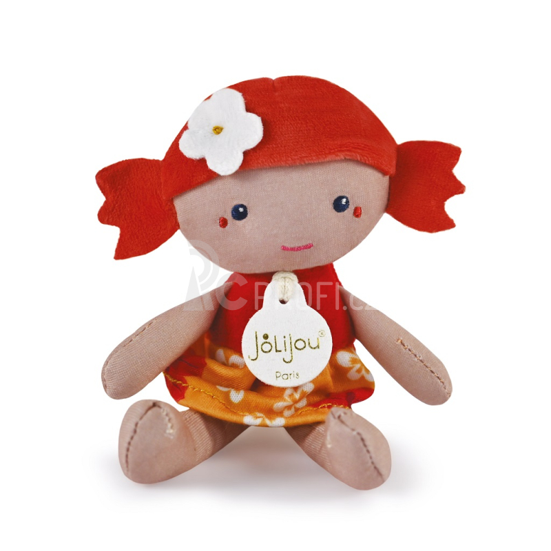 Doudou Julijou Panenka Lola 16 cm červená