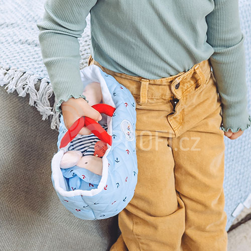 Doudou Julijou Panenka v modré přenášecí tašce 20 cm