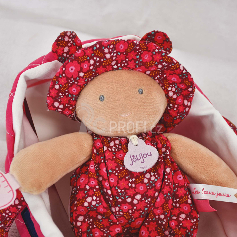 Doudou Julijou Panenka v růžové přenášecí tašce 20 cm