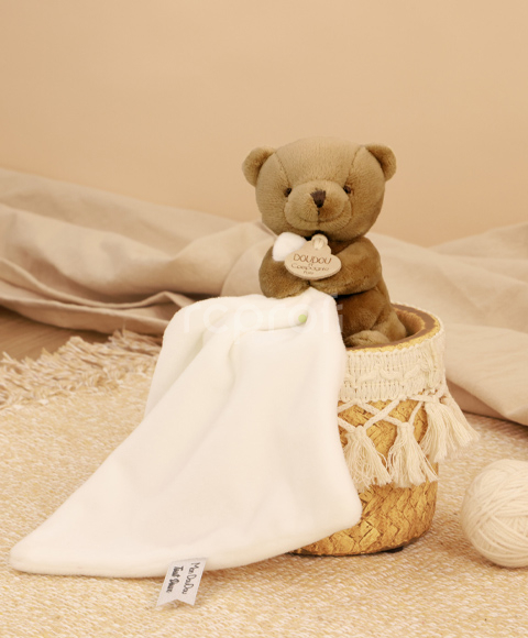 Doudou Můj malý medvídek 10 cm hnědý