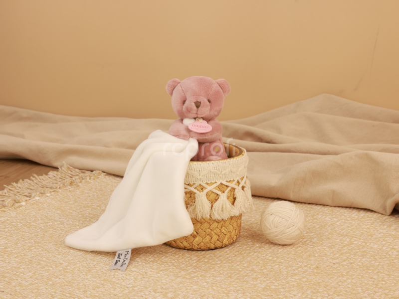 Doudou Můj malý medvídek 10 cm růžový