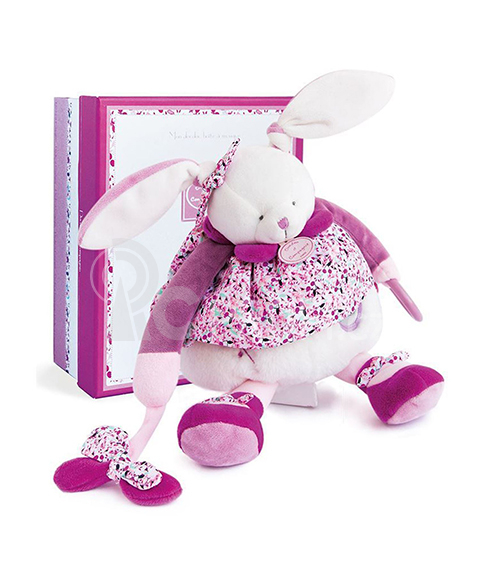 Doudou Plyšová hračka růžový králíček 30 cm