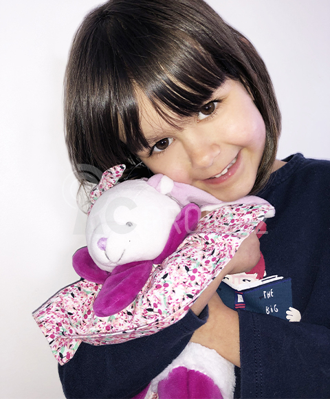 Doudou Plyšová hračka růžový králíček 30 cm