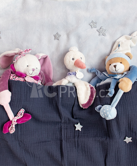 Doudou Plyšová hračka růžový králíček 30 cm