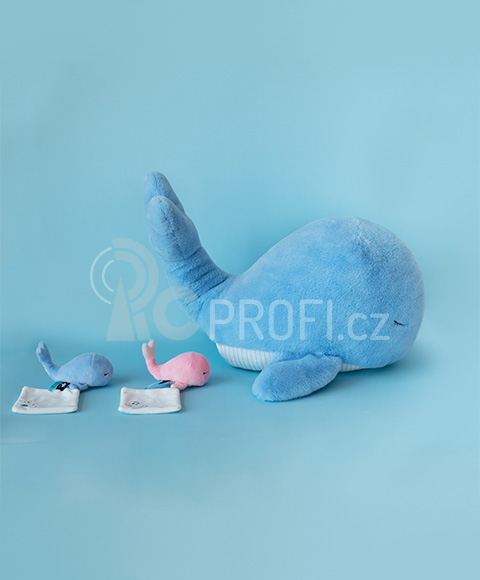 Doudou Plyšová modrá velryba 60 cm