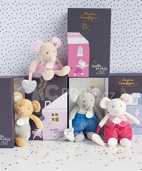 Doudou Plyšová myš Suzy v tutu sukýnce 19 cm