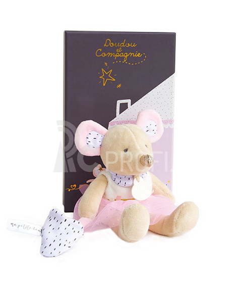 Doudou Plyšová myš Suzy v tutu sukýnce 19 cm