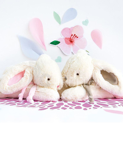 Doudou Plyšový králíček béžový 30 cm