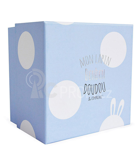 Doudou Plyšový králíček modrý 20 cm