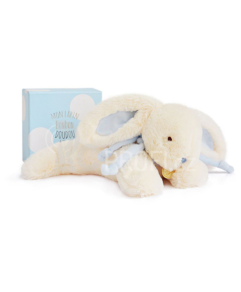 Doudou Plyšový králíček modrý 30 cm