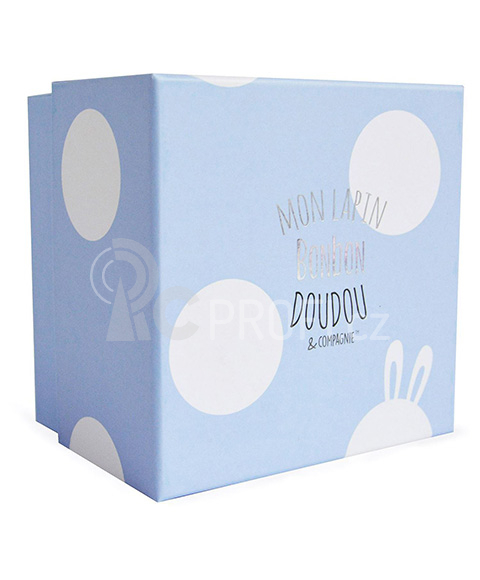 Doudou Plyšový králíček modrý 30 cm