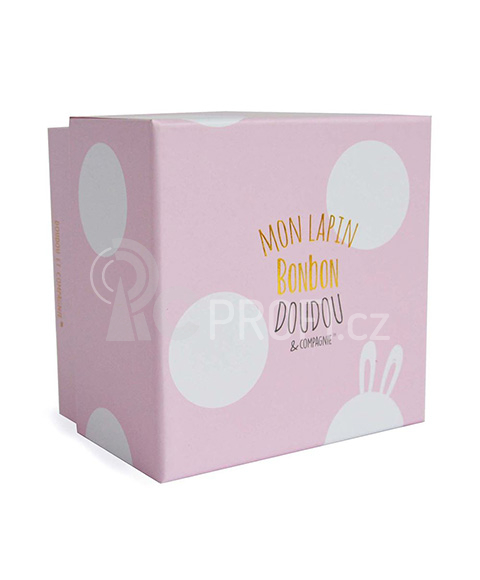 Doudou Plyšový králíček růžový 16 cm
