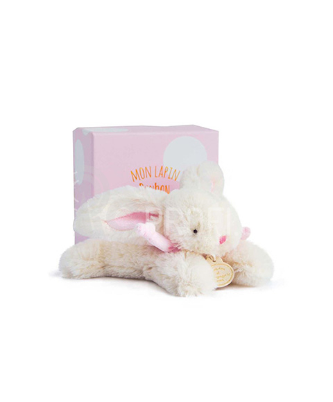 Doudou Plyšový králíček růžový 16 cm
