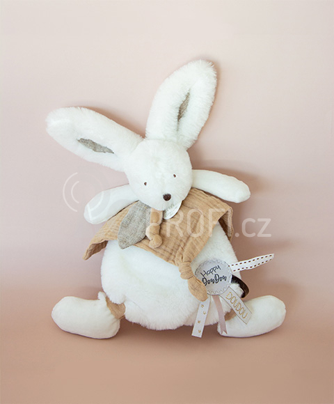 Doudou Plyšový králíček s muchláčkem 25 cm béžová