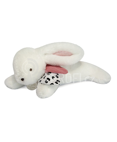 Doudou Plyšový králíček s růžovou bambulkou 25 cm