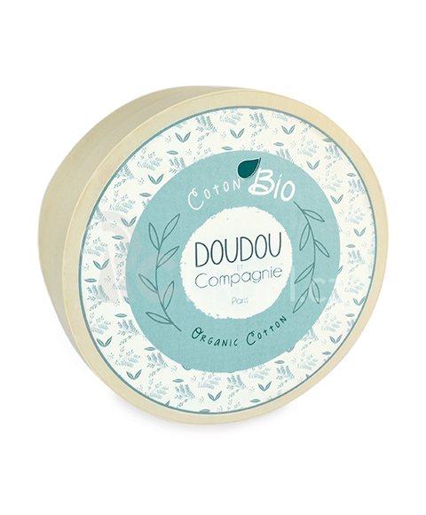 Doudou Plyšový  králiček s růžovou dečkou z  BIO bavlny 15 cm