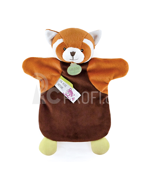 Doudou Plyšový maňásek panda červená 25 cm
