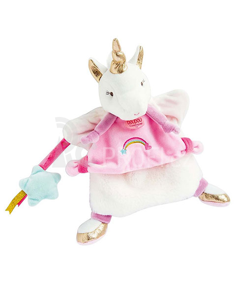 Doudou Plyšový maňuška jednorožec 25 cm