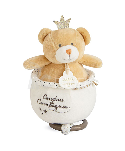 Doudou Plyšový medvídek hrající melodii 14 cm