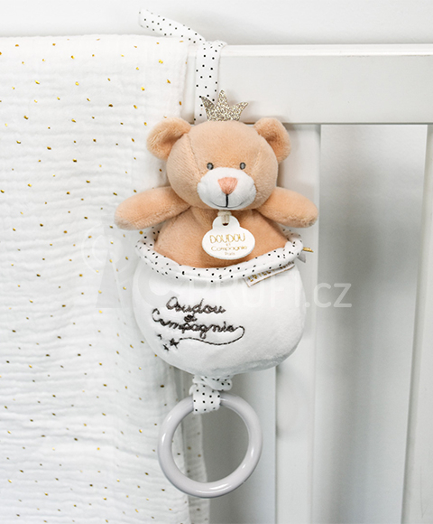 Doudou Plyšový medvídek hrající melodii 14 cm