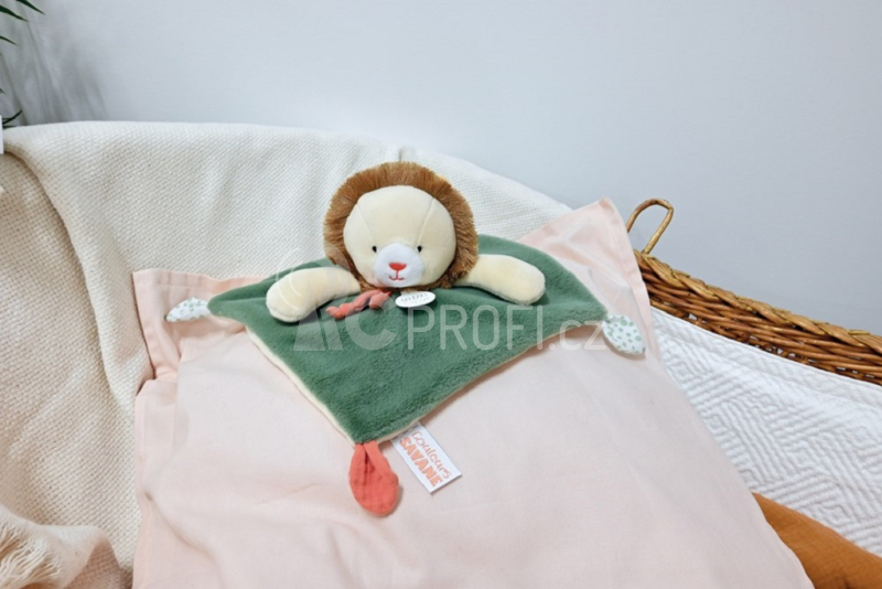 Doudou Plyšový muchláček lev Couleurs Savane 25 cm