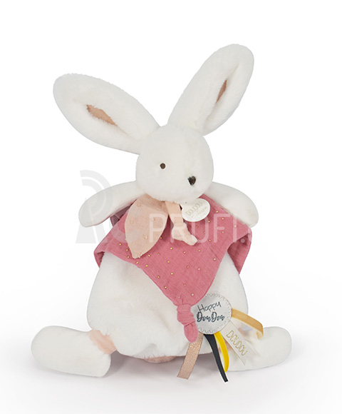 Doudou Plyšový zajíček s muchláčkem 25 cm starorůžová