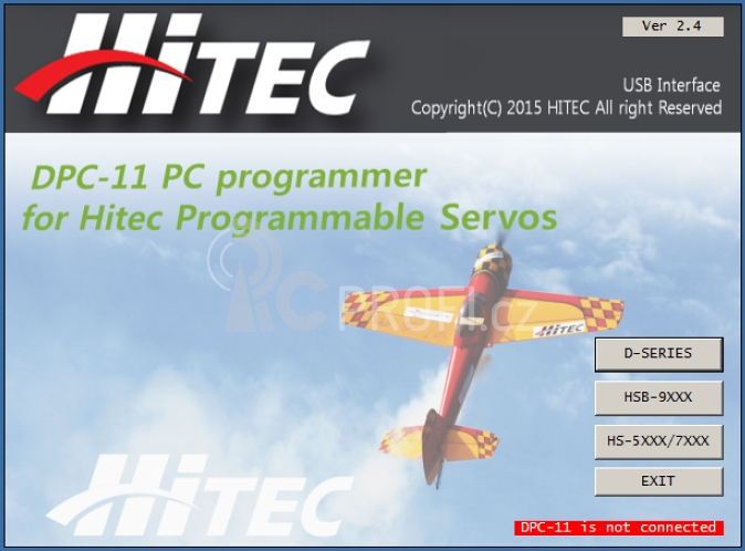 DPC-11 Univerzální programátor serv Hitec s PC rozhraním (mini-USB)