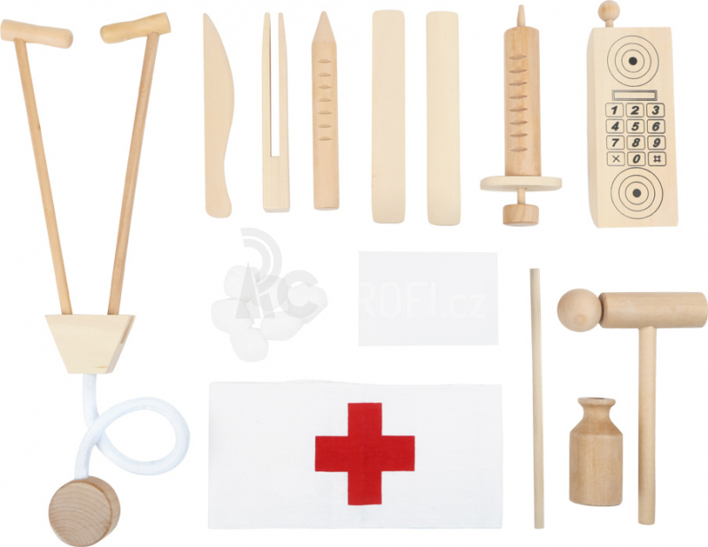 Dřevěná hračka - Dětský dřevěný doktorský kufřík