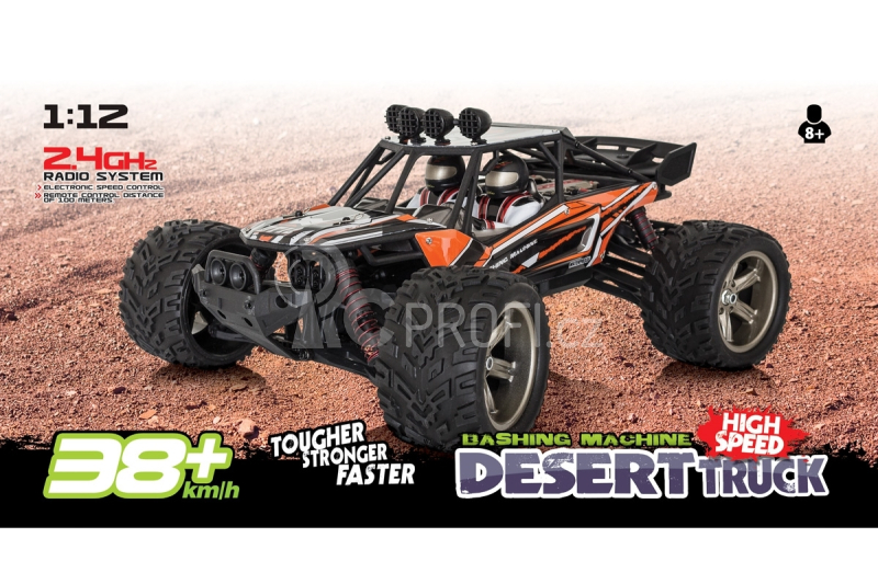 RC auto DT-12 NEO elektro Offroad písečná BUGGY, oranžová