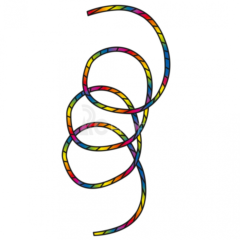 Duhový ocas Tube Tail Rainbow Spiral 6 m