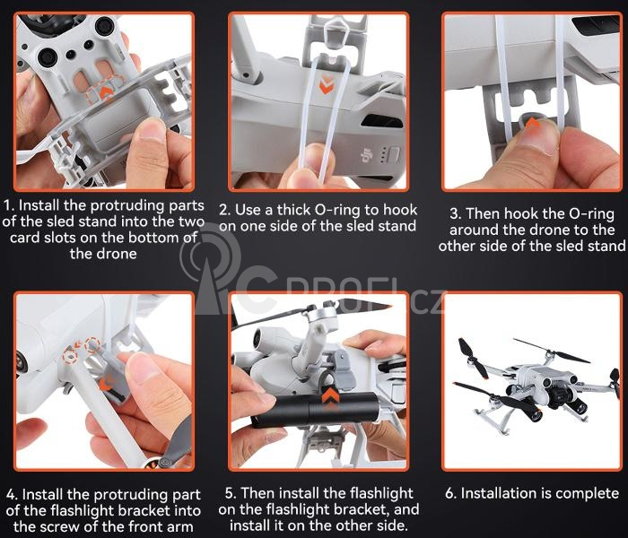 Dvě LED světla s podvozkem pro DJI MINI 3 Pro