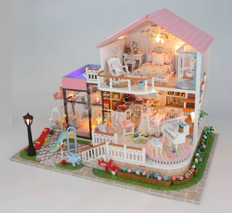 Dvěděti miniatura domečku Roztomilá vila