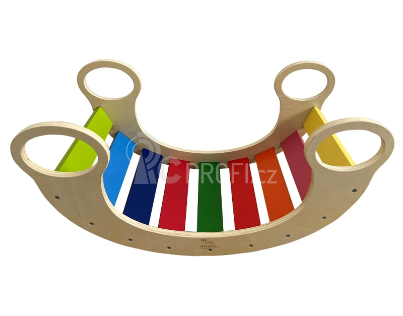 Dvěděti Montessori duhová houpačka