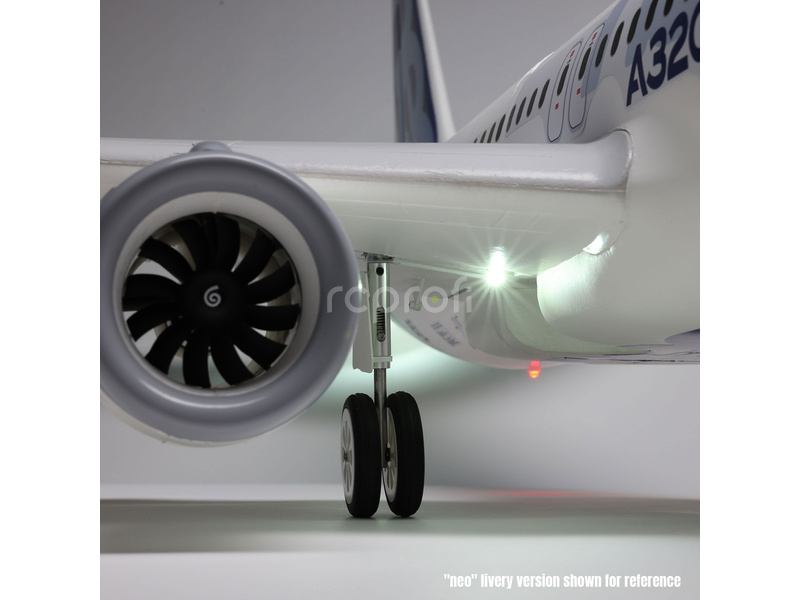 E-flite Airbus A320neo EDF AS3X+ SAFE Select BNF Basic bílý