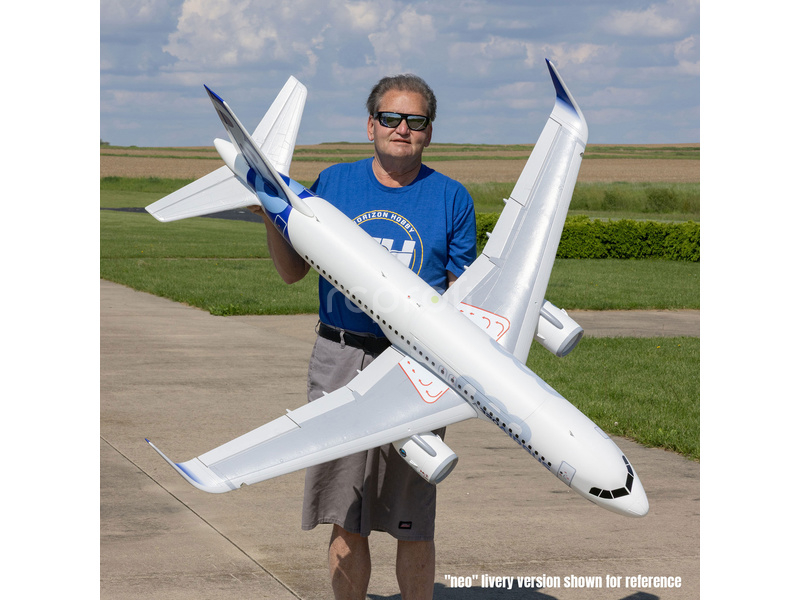 E-flite Airbus A320neo EDF AS3X+ SAFE Select BNF Basic bílý