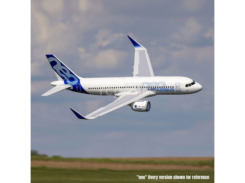 E-flite Airbus A320neo EDF AS3X+ SAFE Select BNF Basic bílý