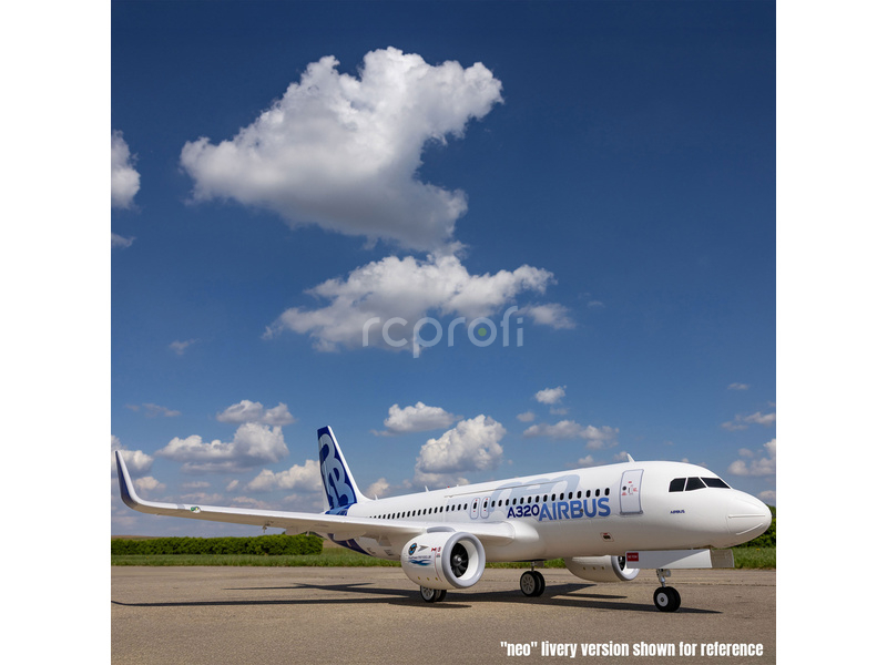 E-flite Airbus A320neo EDF AS3X+ SAFE Select BNF Basic bílý