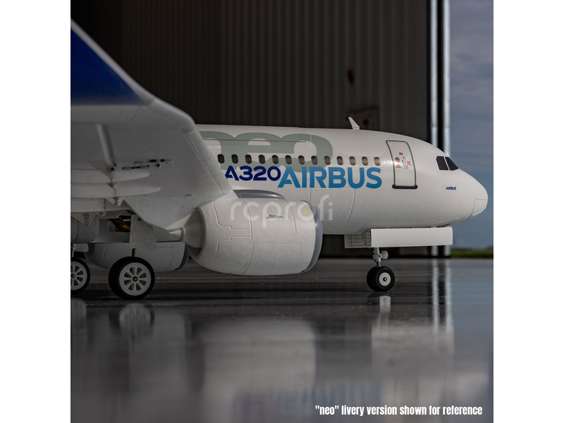 E-flite Airbus A320neo EDF AS3X+ SAFE Select BNF Basic bílý