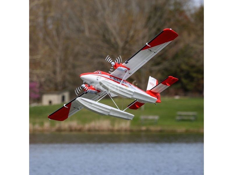 RC letadlo E-flite DHC-6 Twin Otter 1.4m AS3X+ SAFE Select BNF Basic, plováky
