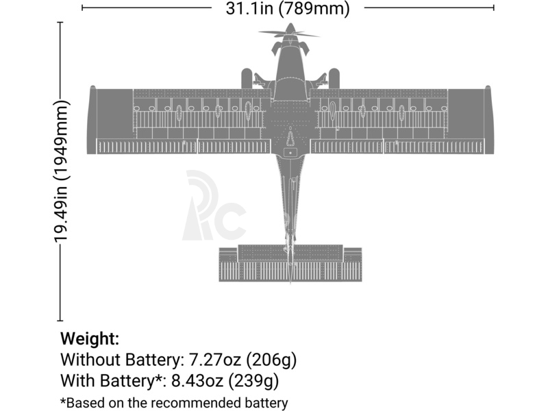 E-flite Draco 0.8m AS3X SAFE Select BNF Basic