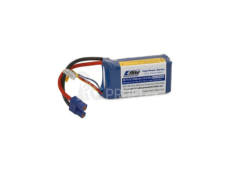 E-flite LiPol 11.1V 1300mAh 20C EC3