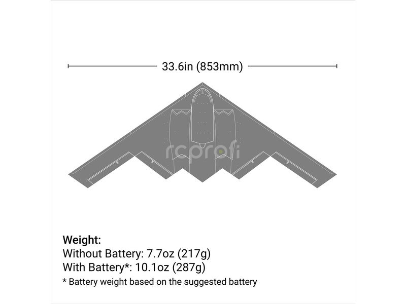 E-flite Micro B-2 Spirit Twin 30mm EDF BNF Basic