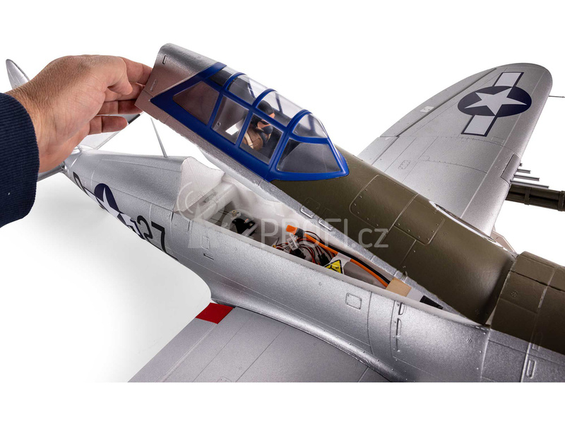 RC letadlo E-flite P-47 Razorback 1.2m SAFE Select BNF Basic
