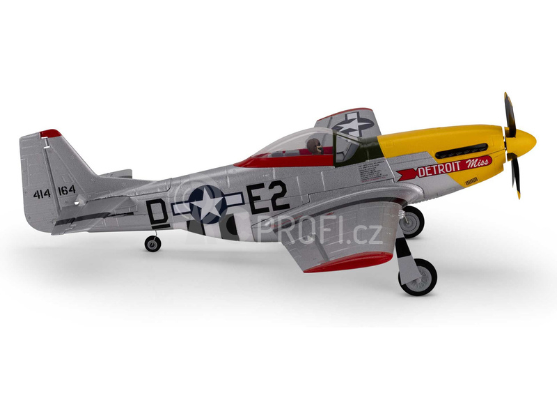 RC letadlo E-flite P-51D Mustang 0.49m Detroit Miss SAFE Select BNF Basic