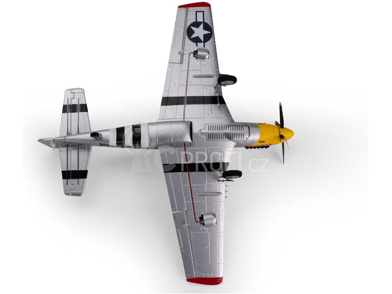 RC letadlo E-flite P-51D Mustang 0.49m Detroit Miss SAFE Select BNF Basic