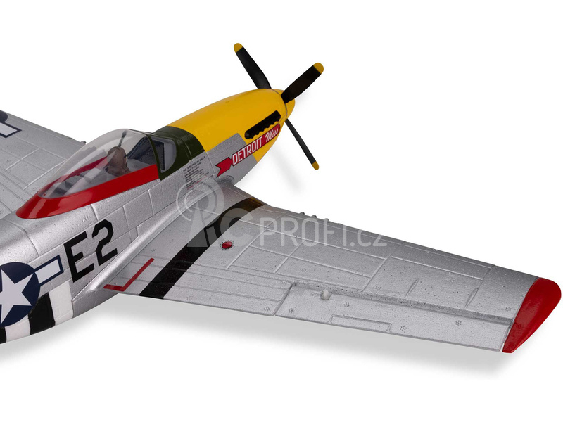 E-flite P-51D Mustang 0.49m Detroit Miss SAFE Select BNF Basic